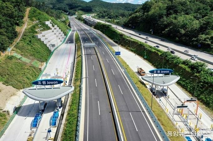 지난 9월 개통한 수원북부순환로 조원IC 부근.(사진=수원시)