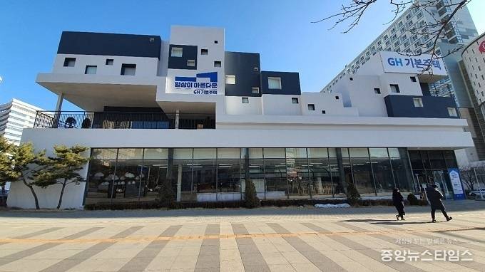 수원 광교 기본주택 홍보관.(경기도 제공)