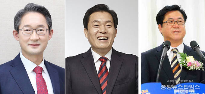 수원특례시장 도전자로 주목받는 성균관대 3인방. 사진 왼쪽부터 김희겸 행안부 재난안전관리본부장, 이재준 수원시지속가능도시재단 이사장, 이기우 전 국회의원. © 중앙뉴스타임스
