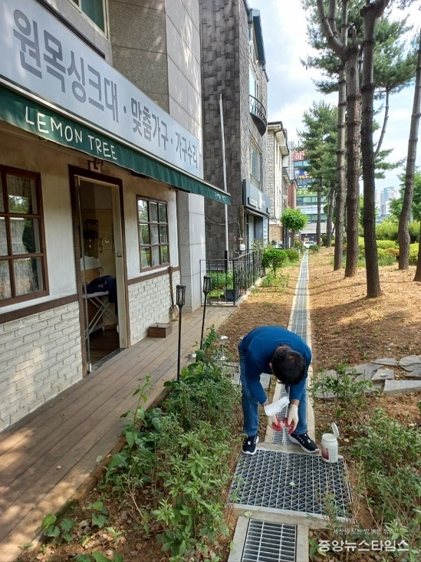 모기 유충구제 방역 활동.(고양시 제공)