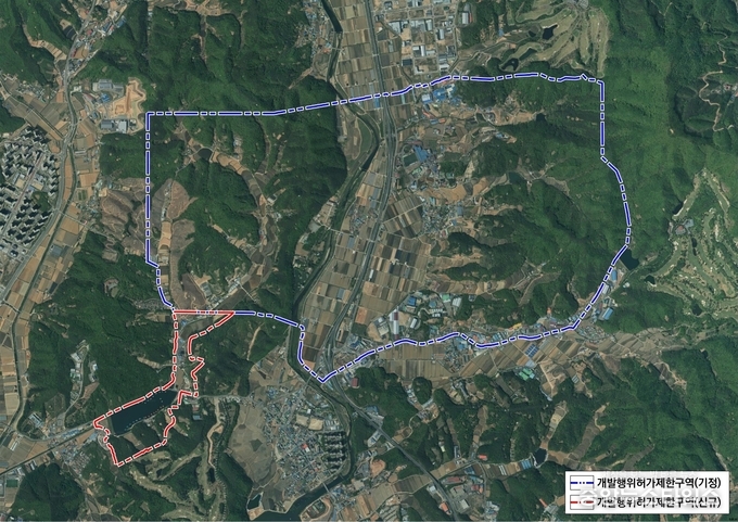 개발행위허가제한지역 위치도.(용인시 제공)