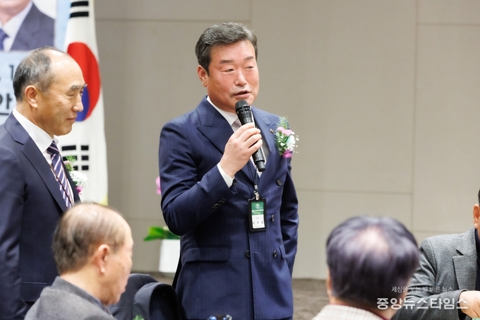 인사말을 하고 있는 이규성 홍천융합회장.(사진=홍천군)