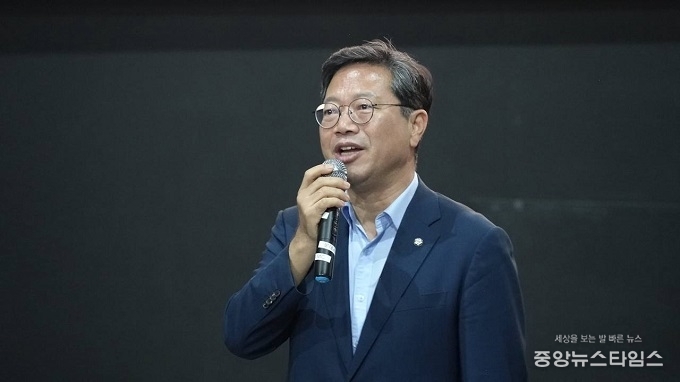 김승원 민주 경기도당위원장 인사말 모습.(사진=민주 경기도당)
