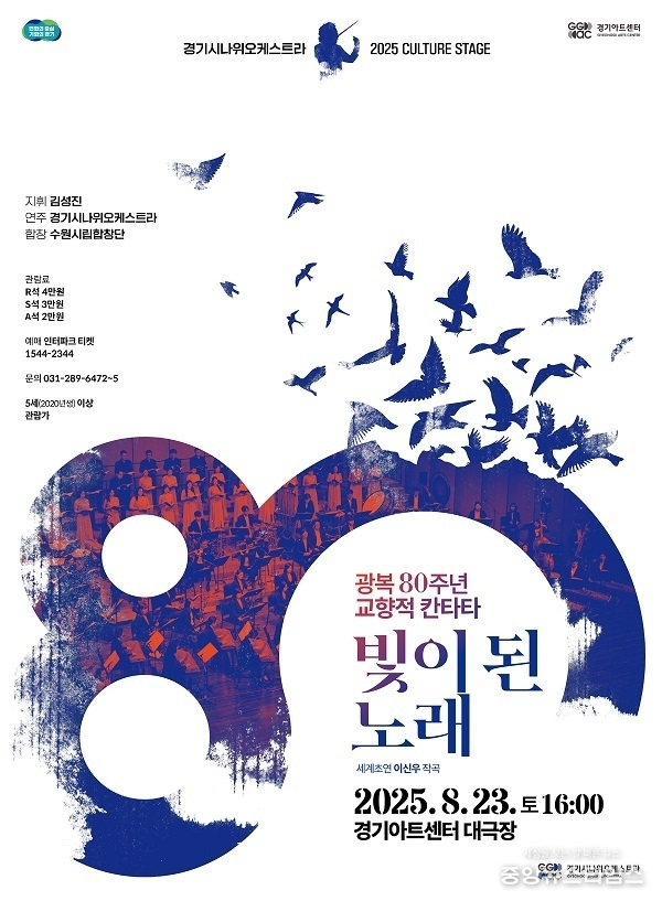 광복80주년 빛이 된 노래 포스터.(경기아트센터 제공)