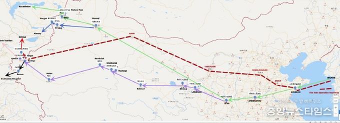 중앙아시아 원스톱 운송 루트(철도& Trucking)