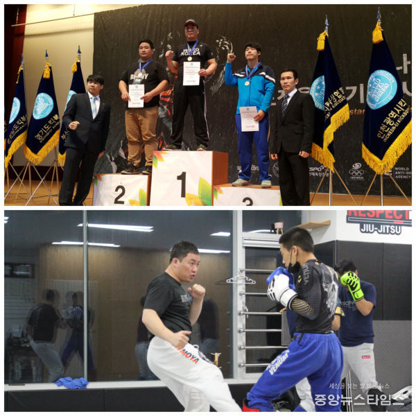 리스펙트 멀티짐 대회수상(상단) 및 훈련(하단) 모습