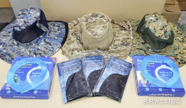 안성시, 폭염 취약 야외근로자에 폭염 예방물품 전달