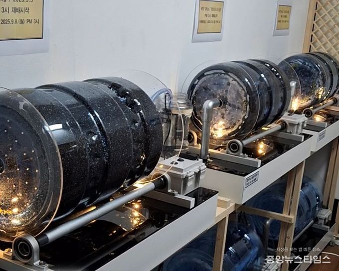 작동중인 브로콜리 새싹 재배기