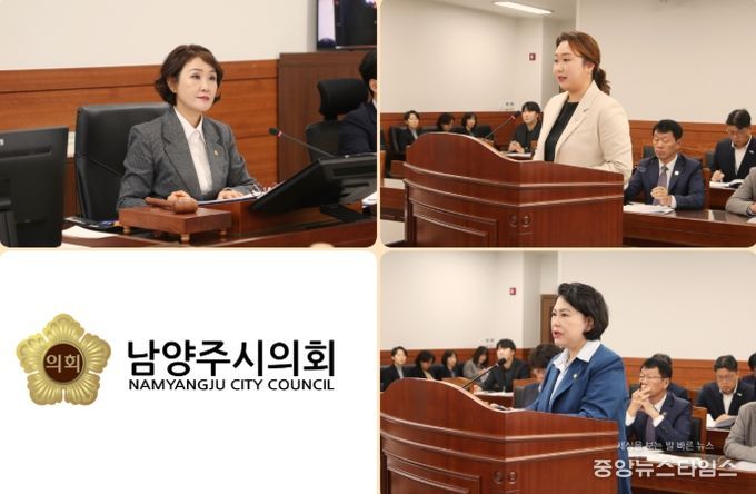 윗줄 왼쪽부터 시계방향으로 : 이경숙 위원장, 전혜연 의원, 박윤옥 의원