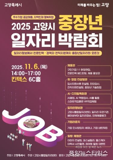 2025 고양시 중장년 일자리 박람회 홍보문