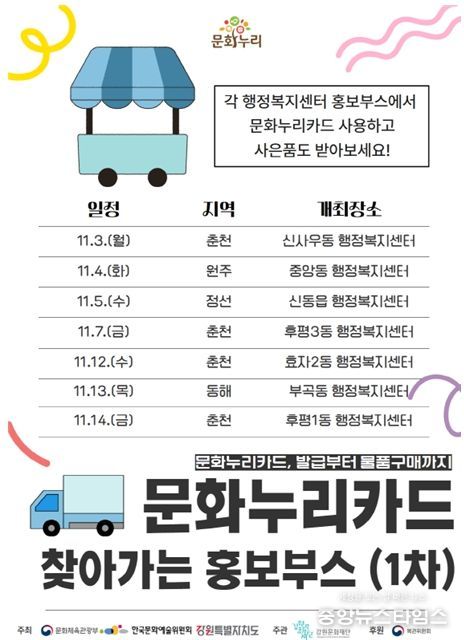 동해시, ‘문화누리카드 찾아가는 홍보부스’운영