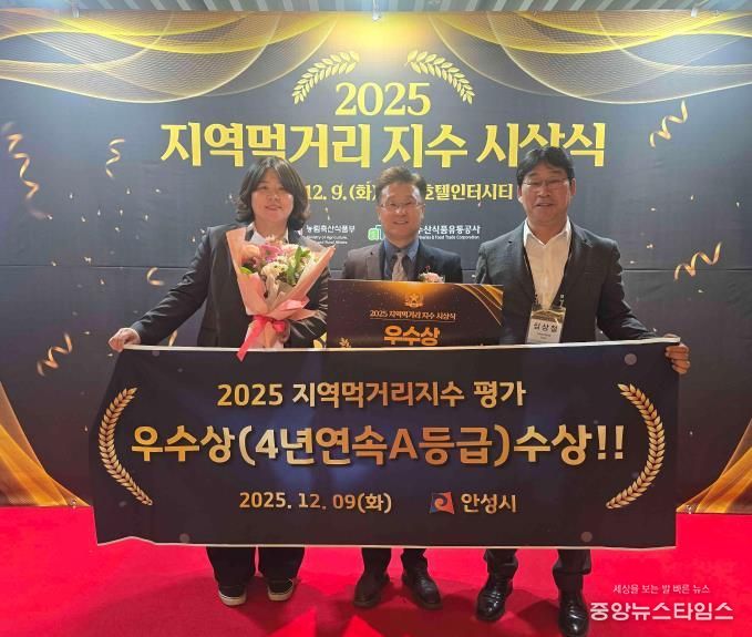 안성시, 지역먹거리지수 4년연속 우수 지자체 선정