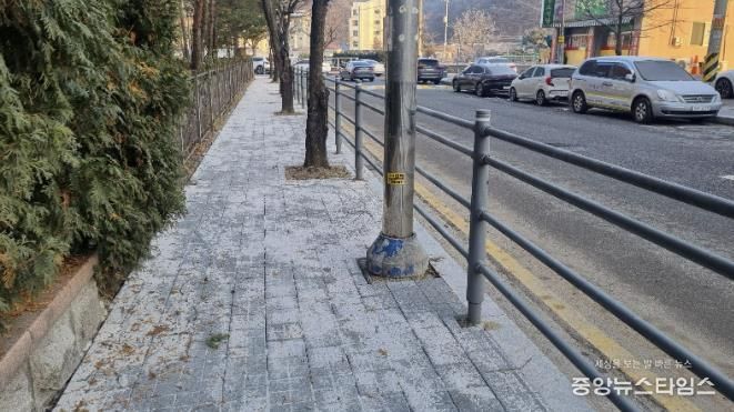 동부동 보행환경 개선 현장.(용인시 제공)