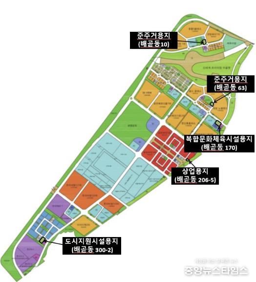 배곧신도시 유휴부지 5필지.(시흥시 제공)