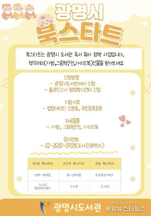 광명시 북스타트 안내문.(광명시 제공)