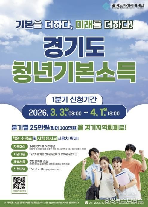 경기도 청년기본소득 포스터